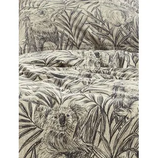 IRISETTE Alpaka Blätter Beige 135 x 200 cm + 80 x 80 cm