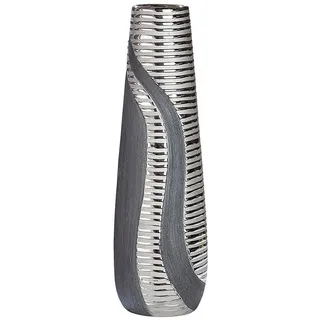 Bodenvase Grau/Silberfarben