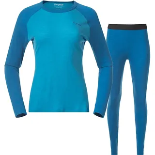 Bergans Allround Merino Baselayer Set Damen Aqua Lagoon/Dark Aqua Lagoon L