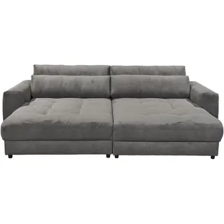 MID.YOU Big-Sofa Cord 2-Sitzer Grau