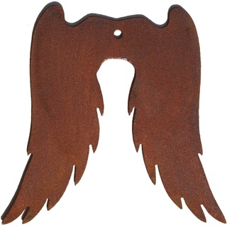 Generisch Rost Deko Engelsflügel 9,5 x 10cm Flügelpaar Hänger Flügel Weihnachtsdeko -S- Weihnachten eigene Herstellung Handarbeit