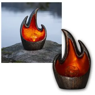 Star Trading Solarleuchte Glas Metall onesize Dämmerungssensor gold, orange, bronze
