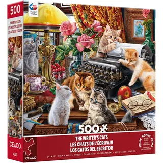 Ceaco - Paws Gone Wild – Die Katzen des Schriftstellers – Puzzle mit 550 Teilen