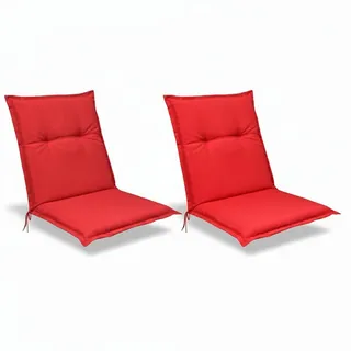 Beautissu Niederlehner Auflage 100 x 50 x 6 cm rot 2 St.