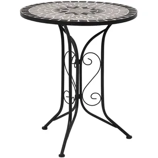 Mosaik-bistrotisch Grau 60 Cm Keramik