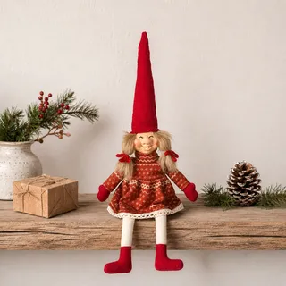 Wichtelin Coco, 44 cm Wichtel Weihnachtsfigur Nisse Skandinavisch Weihnachtsdeko