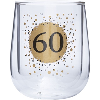Doppelwandiges Glas (Typ: 60. Geburtstag)