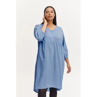 Blusenkleid FRANSA "Fransa FPIDA" Gr. 46, EURO-Größen, blau (silver lake blue) Damen Kleider Blusenkleider