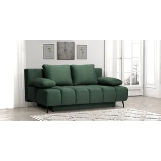 Konstanta Möbelhaus Schlafsofa Ostin Line Schlafsofa 200x100 cm Schlaffunktion Bettkasten, 2 Teile, Mit Bettfunktion und Bettkasten, Mit Federkern grün