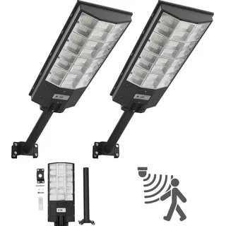Vevor Solarleuchte Solarzelle IP67 2er-Pack mit Bewegungsmelder und Dämmerungssensor