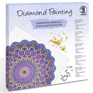 Ursus Diamond Painting Mandala Set 8 Bastelset Leinwand 30 x 30 x 1,5 cm