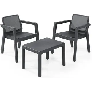 KETER Emily Set 3-tlg. Graphitgrau