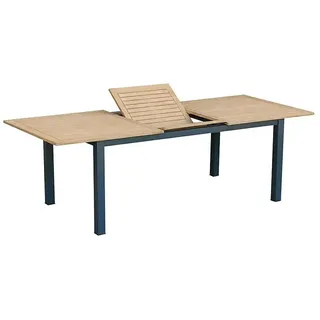 Sunfun Carina Gartentisch  (L x B x H: 180 x 100 x 75 cm, Akazie, Stahl, Rechteckig, Hellbraun)