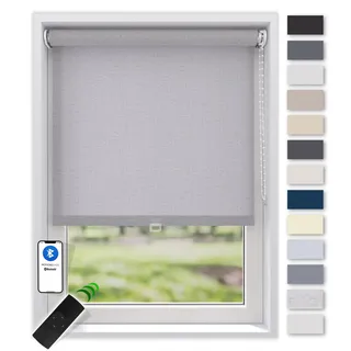 EFIXS Sonnenschutz Rollo, transparent, Breiten: 40-240, Höhe bis 275 cm, Hier 80 x 190 cm (BxH), Leinen, Blendschutz, Kettenzug, Springrollo, Motor