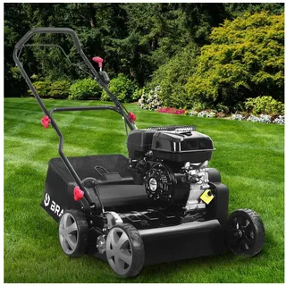 BRAST Benzin-Vertikutierer / Lüfter 4,5kW (6,12PS), 4-Takt Motor 212ccm, 45 cm Arbeitsbreite, TÜV geprüft, 50L Fangkorb