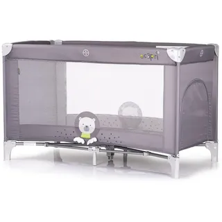 Chipolino Reisebett, Capri, Tragetasche, große Seitentasche grau Metall, Rechteckig, 60x120 cm,