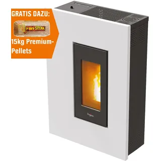 Pegaso Madison Pelletofen Stahl weiß 5,3 kW