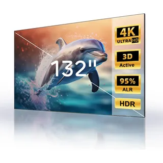 NothingProjector ALR CLR Beamer Leinwand Nahtlos Festrahmen 132 Zoll | 95% Umgebungslicht abweisend, Fixed Frame, nahtloses Lentikular-Design, 4K/8K UHD, Laser TV, Wandmontage