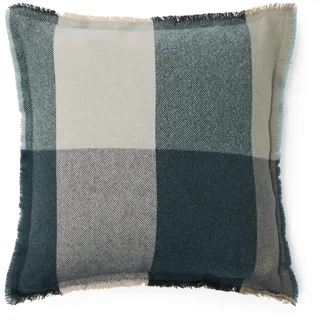 Marc O' Polo Zierkissen Eryk Cushion Farbe Space Blue Größe 50x50 Kariert Reißverschluss