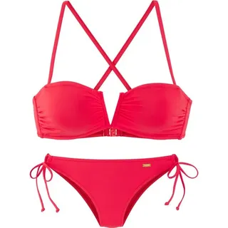 BUFFALO Bandeau-Bikini Damen neon rot Gr.36