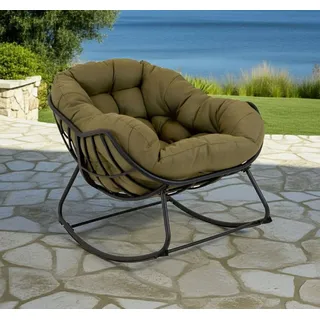 Lesli Living Schaukelstuhl Lesli Living Schaukelsessel Cozy Olive anthrazit/olivgrün