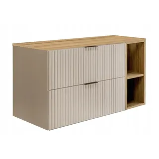 rodan fabryka mebli Waschtischunterschrank 2 Schubladen 46 x 100 x 57 cm Beige/Gold