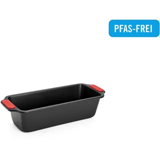 Kastenform WOLL "Woll Let's bake Kuchenform, Backform", schwarz, B:11cm L:28cm T:7cm, Aluminium, Küchenformen, mit Antihaftversiegelung und integrierten Silikongriffen, PFAS-Frei