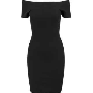 URBAN CLASSICS Kleid Shirtkleid Schwarz L