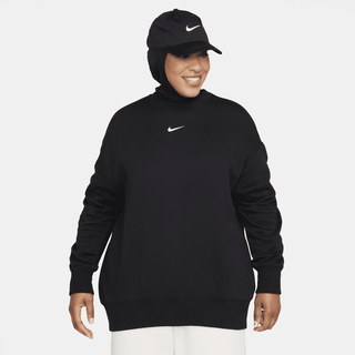 Nike Sportswear Phoenix Fleece Oversize-Damen-Sweatshirt mit Rundhalsausschnitt - Schwarz, S (EU 36-38)