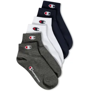 Champion 6 Paar Quarter Socken Gr. 35-46 Unisex Sneaker Kurzsocken