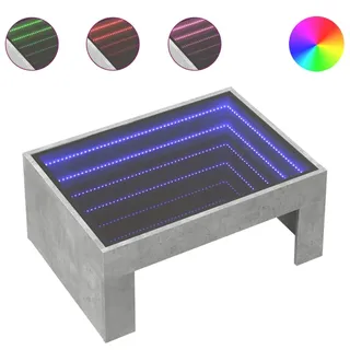 vidaXL Couchtisch mit Infinity-LED Betongrau 70 x 50 x 30 cm