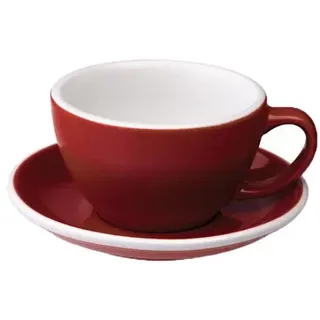 Café Latte Tasse mit Untertasse Loveramics Egg Red, 300 ml