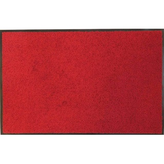 oKu-Tex Eco Clean Schmutzfangmatte, Fußmatte, Läufer, rutschfest & waschbar, recycelt, für innen, rot bordeaux, 60 x 180 cm