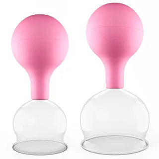 PULOX Vakuum-Massager Set 2-teilig Pink