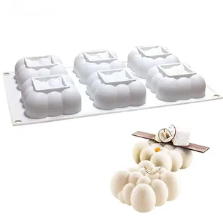 DUBENS Mousse-Kuchenform, Silikon Backform/Muffinform für Muffins, Cupcakes, Kuchen, Pudding, Eiswürfel und Gelee, Brotbackform, 3D Backformen DIY Mold (Wolke)