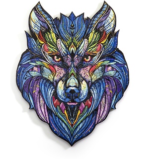 - Holz-Puzzle "Wolf" in Holzbox 200 Teile, 23,2 x 30 cm