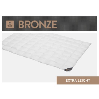 Daunenbettdecke SPESSARTTRAUM "Bronze" Bettdecken Gr. B/L: 135 cm x 200 cm, leicht, weiß Sommerbettdecke