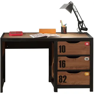 58 aufm Kessel Schreibtisch Kameko Schwarz / Cognac