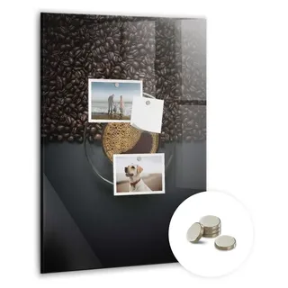 Dekorative Magnettafel 40x60 cm - Magnetwand - für Fotos, Karten und Notizen - Fotowand - Memoboard - Magnetpinnwand - Wanddekoration - Kaffee