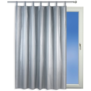 WENKO Thermo-Vorhang, Polyester, 130 x 200 cm, Silber matt
