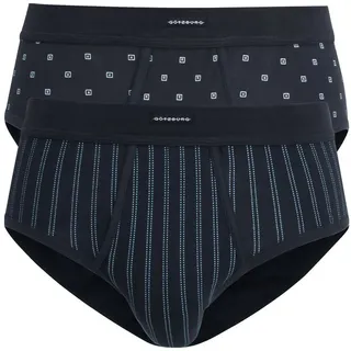 Götzburg Slip gestreift blau 8 2er Pack