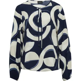 s.Oliver Gemusterte Viskosebluse mit Bindeband - 36
