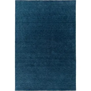 benuta Nest Wollteppich, Blau, Textil, Rechteckig, 300x400 cm, Gots, pflegeleicht, Teppiche & Böden, Teppiche, Naturteppiche
