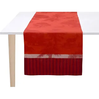 Le Jacquard Français 29023 Tischläufer Souveraine Carmin 50x150 cm Leinen