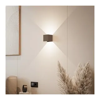 Neona LED Wandleuchte XENA, LEd fest integriert, Warmweiß braun
