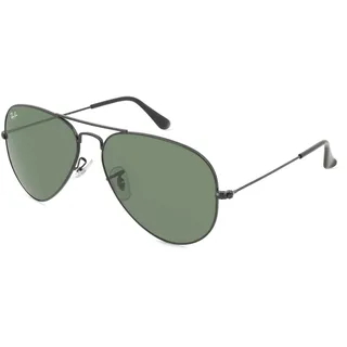 Ray-Ban RB 3025 AVIATOR Unisex-Sonnenbrille Vollrand Pilot Metall-Gestell, schwarz