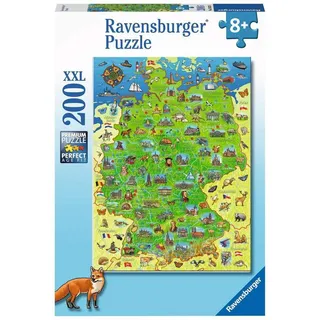 Ravensburger Kinderpuzzle Bunte Deutschlandkarte 200 Teile