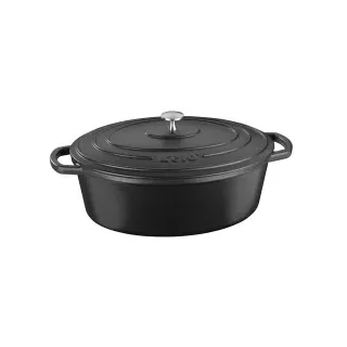 Kela Calido Bräter 33 x 26 cm oval schwarz