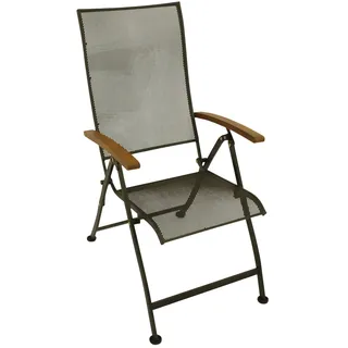 DEGAMO CHIASSO Gartensessel 54 x 75 x 108 cm grau klappbar