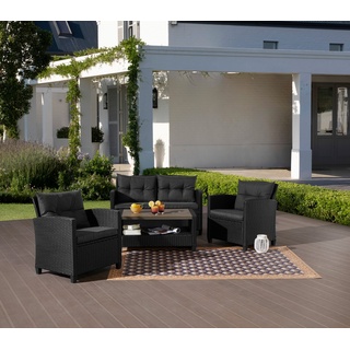 Gartenlounge-Set KONIFERA "St. Tropez" Sitzmöbel-Sets schwarz Gartenmöbel-Set Outdoor Möbel Bestseller